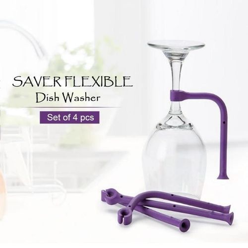 Support Fixe Pour Verres À Vin En Silicone, 4 Pièces/Ensemble, Support Fixe Pour Lave-Vaisselle, Outils De Cuisine