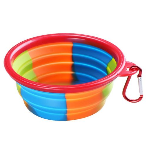 Gamelle Pliable En Silicone Pour Animaux De Compagnie, Récipient De Nourriture Portable Pour Chiot, Mangeoire Pliable Pour Camping En Plein Air, Accessoires Pour Chiens, 350ml, 1000ml