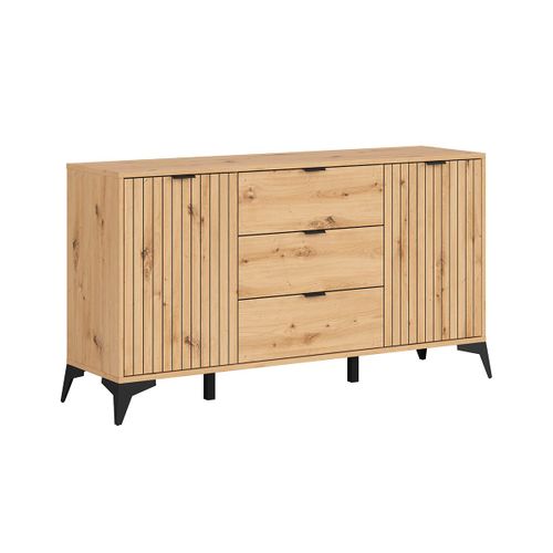 Buffet 2 Portes 3 Tiroirs 1 Stratifiés Beige