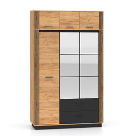 Armoire 3 Portes 2 Tiroirs Extension Stratifiés Beige
