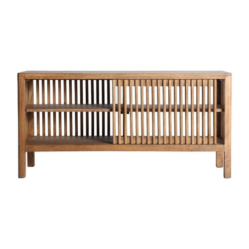 Buffet En Bois De Mangue Marron 121x36x61 Cm