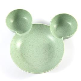 Assiette enfant verte souris