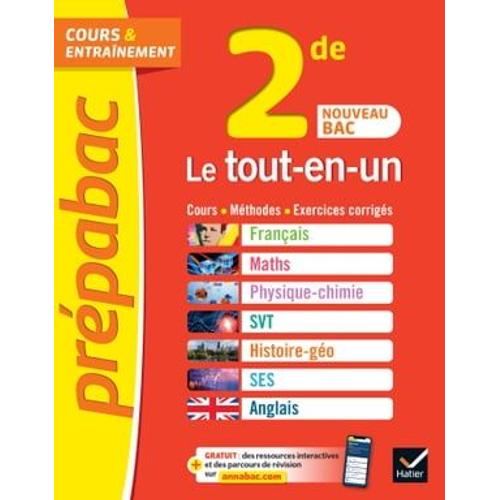 Prépabac Le Tout-En-Un 2de Nouveau Programme