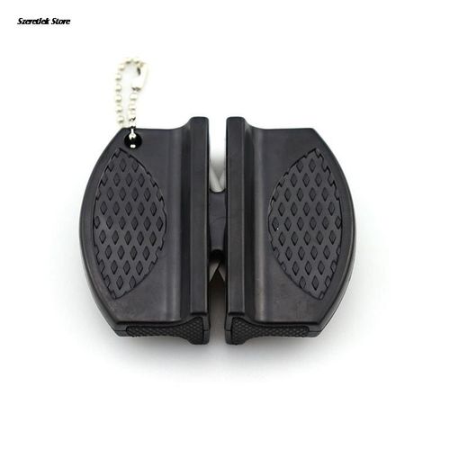 Porte-clés multifonction en céramique, pierre à aiguiser, couteau en carbure, outil de poche en diamant, aiguisoir de ciseaux, pour accessoires de cuisine