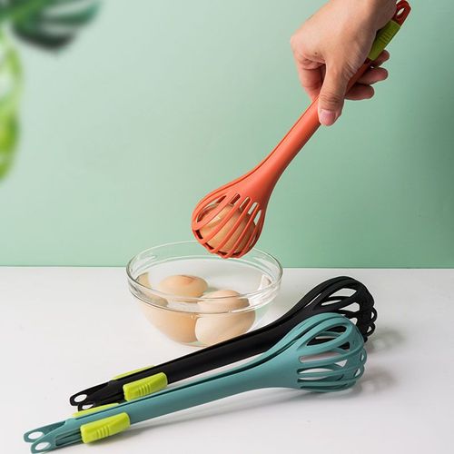 Batteur À ¿Ufs Manuel Multifonction 3 En 1, Pince De Cuisine, Outils De Cuisson, Bâton D'agitation Pour Salade, Cuillère À Spaghetti, Gadget De Cuisine