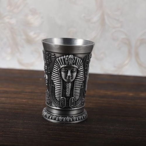 Verre À Shot En Métal 1oz, Tasse À Liqueur Vintage Égyptien Créative, Verre À Liqueur Personnalisé Utilisé Pour Cocktail Tequila Vodka