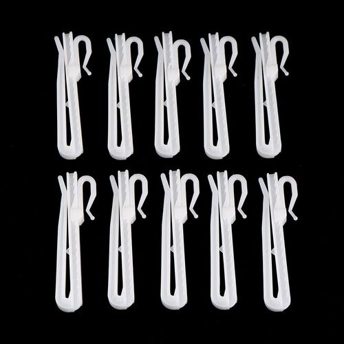 Crochets Pour Rideaux, 10 Pièces, Anneau Pour Fenêtre, En Plastique Blanc, Accessoires Pour Rideaux De Bureau Et De Maison