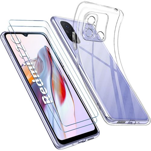 Coque Silicone Transparente + 2 Vitres Protection Ecran Pour Xiaomi Redmi 12c / 11alittle Boutik®