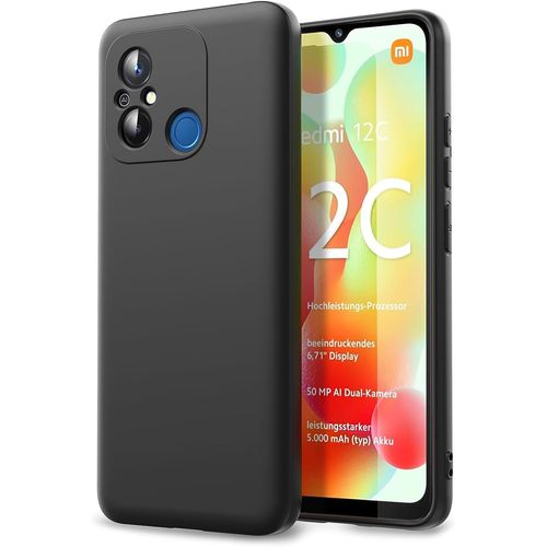 Coque Silicone Noir Pour Xiaomi Redmi 12c / 11a Little Boutik®