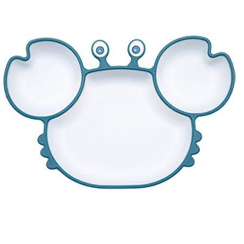 Vaisselle À Ventouse En Silicone, Sous-Grille, Dessin Animé Crabe Anti-Chute Assiette À Dîner Pour Bébé, Bol De Nourriture Supplémentaire Pour Enfants, Plats Souples