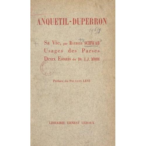 Vie D'anquetil-Duperron