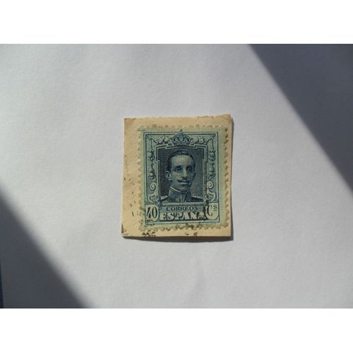 Timbre Ancien Espagne Alphonse Xiii 40 Cs