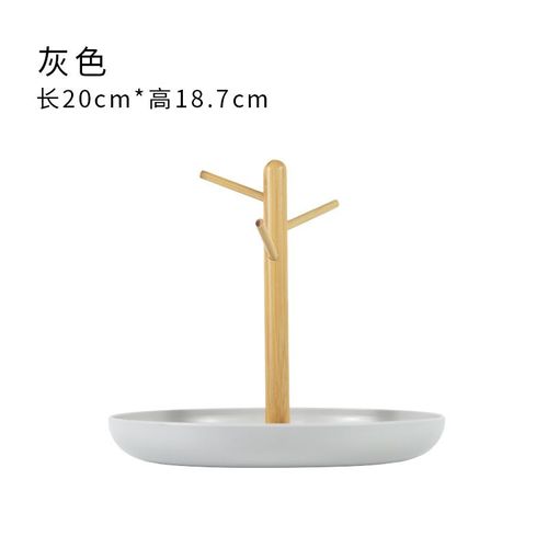 Plateau de rangement de branche d'arbre en bambou, nouveau cadre nordique pour le salon, porte-clé de bureau, présentoir de bijoux, 2022