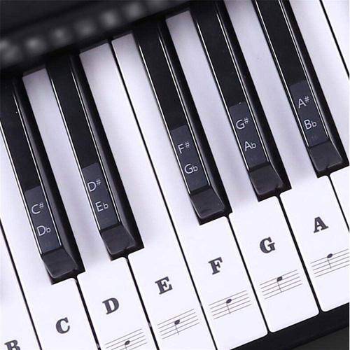 61 touches Piano clavier son nom autocollants Piano clavier autocollants  musique décalcomanie étiquette Note 