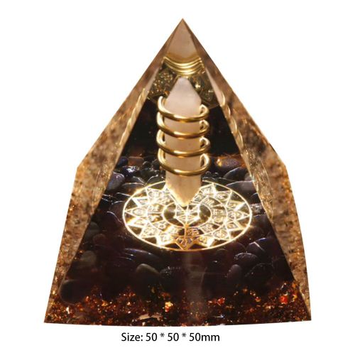 Orgonite Energy Pyramid Orgonite,Reiki Natural Alanding Yst Ball,Crystal Healing Charbon Chakra Meditation Tool,Ornements Home Decor - Type Orgonite Pyramid B