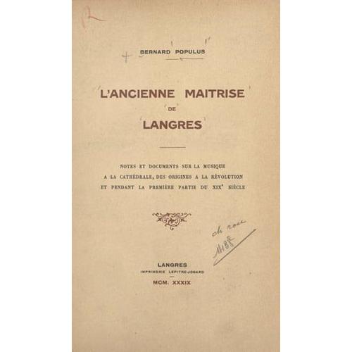 L'ancienne Maîtrise De Langres