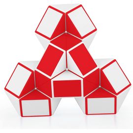 Magic Snake, Serpent Magique 24 Segments Blanc Rouge Twist Puzzle Toys 3d Magic Snake Puzzle Cube Jouets Éducatifs Pour Enfants Et Adultes