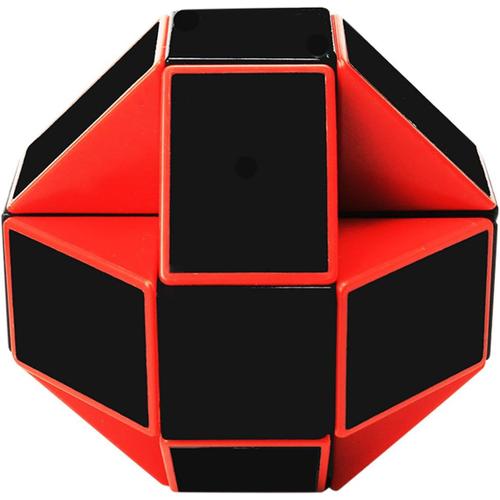Serpent Magique Snake Puzzle Cube Noir Rouge Magic Cube Avec Autocollant De Pvc Pour Enfants Et Adultes