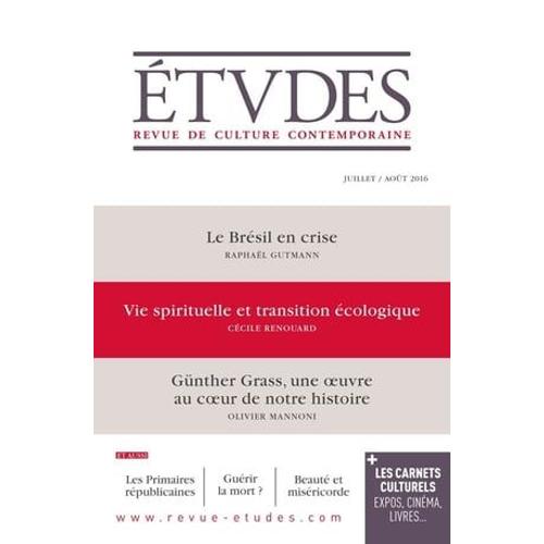 Revue Etudes - Juillet/Août 2016