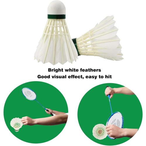 Volants de Badminton en plumes d'oie, accessoires durables pour Sports de  plein air et exercices d'entraînement, 11-12 pièces/lot