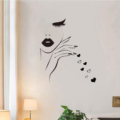 1 pc Sticker Mural Salon De Beauté Manucure Nail Salon Mur Art