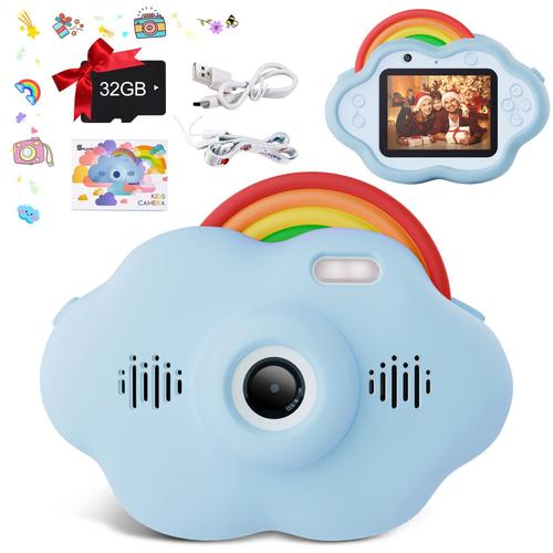 Appareil Photo Enfants, 2.0 Pouces Appareil Photo pour Enfants Numérique,HD  1080P Caméra Vidéo Selfie avec 32GB SD Carte pour 3-12 Ans Enfants