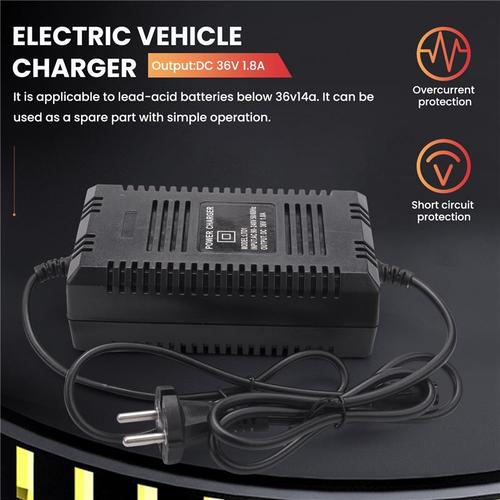 36V 1.8A Chargeur de Batterie au Plomb Chargeur de Fauteuil Roulant Chargeur  de Chariot de Golf éLectrique Scooter Adaptateur Secteur Prise EuropéEnne