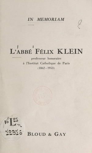 L'abbé Félix Klein
