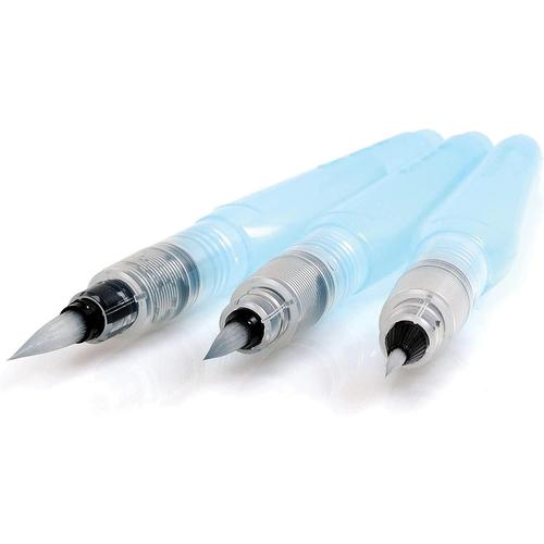 Pentel Set De 3 Pinceaux À Réservoir DEau Aquash Brush Frh-F, Frh-M, Frh-B