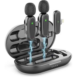 Microphone Lavalier sans fil avec suppression du bruit, audio HD, vidéo,  statique, PC, iPhone, iPad, Android