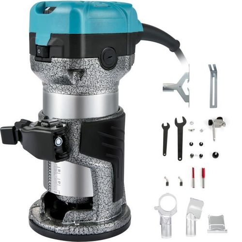 Défonceuse électrique de précision - VEVOR - 710W - Base fixe - Bois - 13000-33000 tr/min