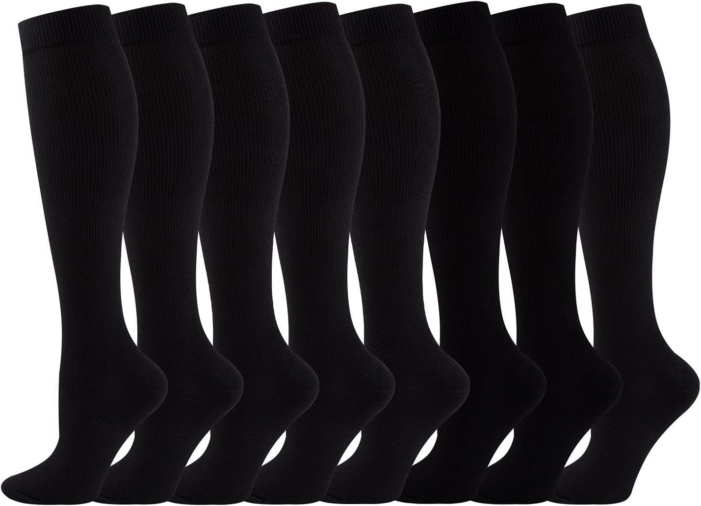 Chaussettes de Compression Bas de Contention Homme Bas de Contention Femme  Sportive, Cyclisme, Voyage en Avion, Athlétique.