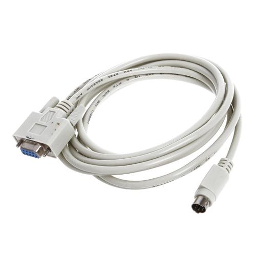 SODIAL(R) DB9P a 8P Mini Din RS232 Telecharger Cable Blanc 8.2 Ft pour PLC DVP-EH