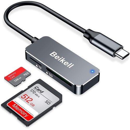 Qingen Lecteur de Carte USB C 3.0, Lecteur de Carte Mémoire SD/Micro SD  Haute Vitesse Adaptateur Carte SD USB C Card Reader en Aluminium pour SD/Micro  SD/TF/SDHC/SDXC/MMC-MacBook Pro/iPad Pro/Galaxy