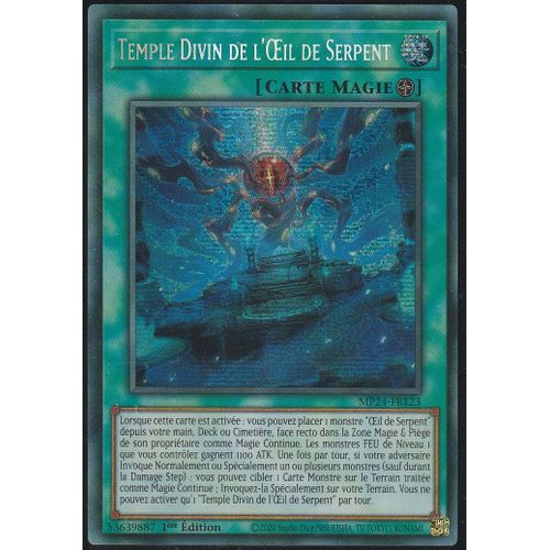 Carte Yu-Gi-Oh - Temple Divin De L'oeil De Serpent - Mp24-Fr123 - Prismatic Secrète-Rare