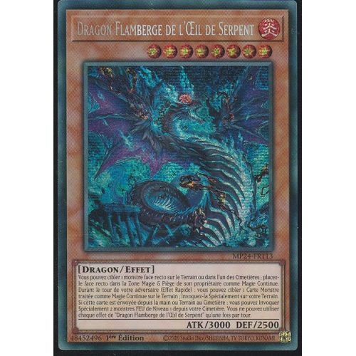 Carte Yu-Gi-Oh - Dragon Flamberge De L'oeil De Serpent - Mp24-Fr113 - Prismatic Secrète-Rare