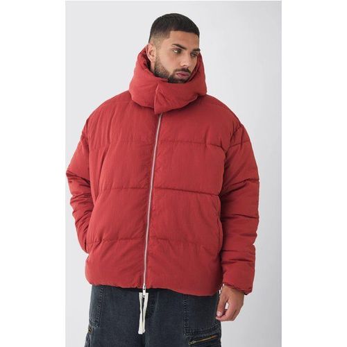 Grande Taille - Doudoune Oversize À Col Cheminée Homme - Marron - Xxl, Marron