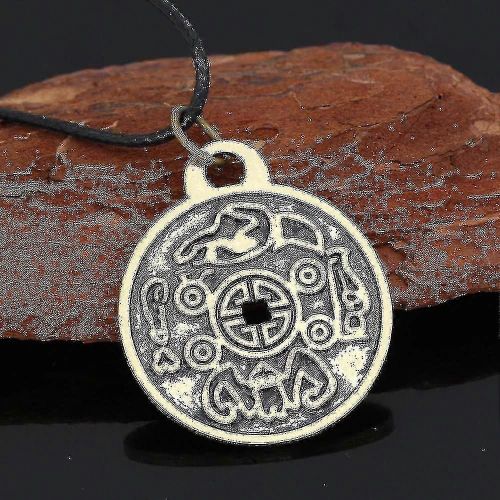 Les Propriétés De Feng Shui Argent Amulette Collier Style Vintage Bijoux Cadeau Pour Hommes Nouveau