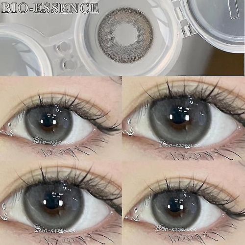 Gris 1 Paire De Lentilles Coréennes Couleur Lentilles De Contact Pour Les Yeux Naturel Look Marron Lentilles Anime Lentilles Bleues Yeux 14.5mm Hk Nouveau