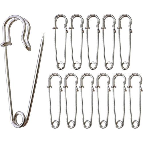 Grandes Épingles À Nourrice, 20pcs Grande Épingle À Nourrice, 63mm Extra Large Épingles À Nourrice, Épingles À Kilt, Épingles À Nourrice Pour Kilt, Couverture, Tricot, Artisanat Neuf