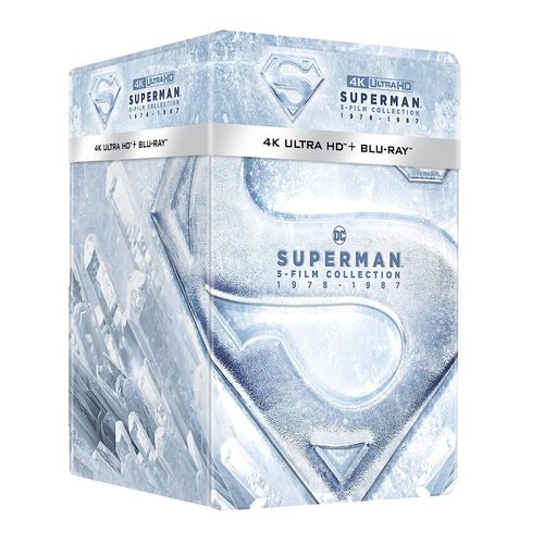 Superman - 4k Uhd + Blu-Ray - Coffret Steelbook Collection 5 Films - Superman I, Ii, Iii, Iv Et Richard Donner's Cut - Import Italie
