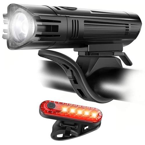 Bike Light Set Rechargeable Usb Éclairage Vélo Retour Étanche Avant Phares Feu Arrière