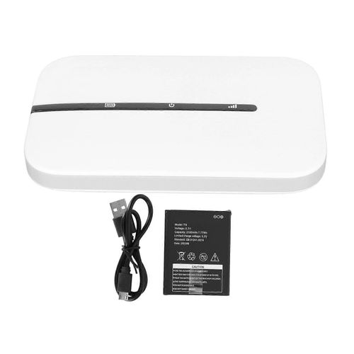 Routeur WiFi 4G 150Mbps Emplacement pour carte SIM standard 10 appareils pris en charge Modem WiFi USB 2100mAh pour le bureau Voyage à la maison
