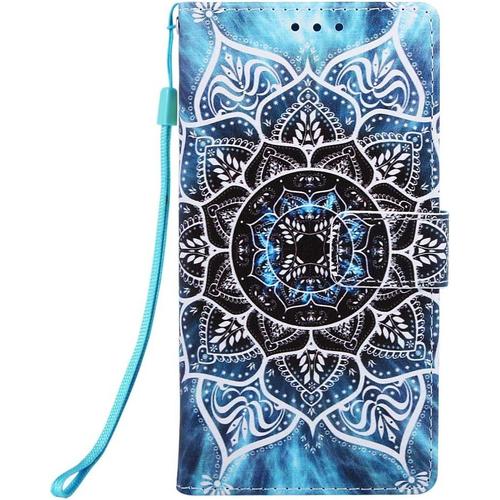 Coque Compatible Pour Iphone 6/6s/Iphone 7/8 Étui Silicone Drôle Motif Housse Pu Cuir Clapet A Rabat Avec Support Case Cover Flip Antichoc Magnetique Portefeuille (Mandala)