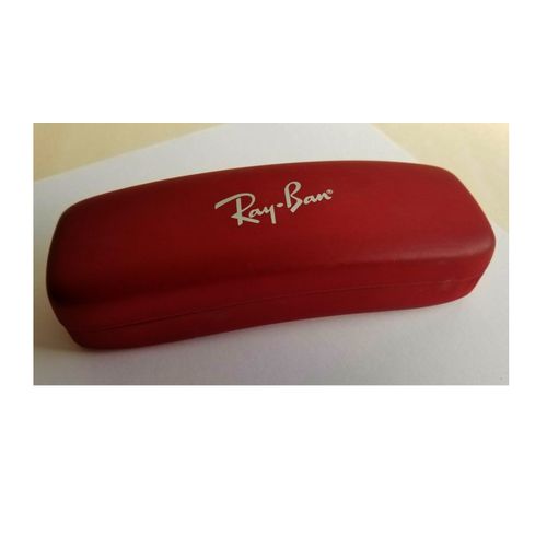 Etui Rigide Lunettes Vue Ray Ban Coque Bordeaux Interieur Rouge Mixt Homme Femm Enfant Protection Lunette Soleil Optique Ecrin Boite Proteger Chocs Design Rayban Housse Securite Ranger 16 X 5.5 Cm