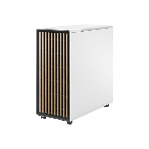 Fractal Design North - Mid tower - ATX - panneau latéral fenêtré (verre trempé) - pas d'alimentation (ATX) - blanc craie - USB/Audio