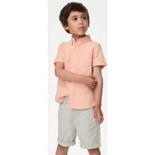 Chemise Oxford 100 % Coton (Du 2 Au 8 Ans) - Orange