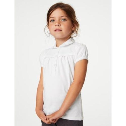 Lot De 2 Polos Filles En Jersey Blanc