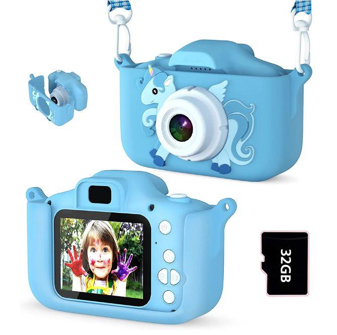 Appareil photo pour enfants pour filles garçons, hd 2,0 pouces écran enfant  selfie caméra vidéo caméscope numérique jouets cadeau pour 3 4 5 6 7 8 9