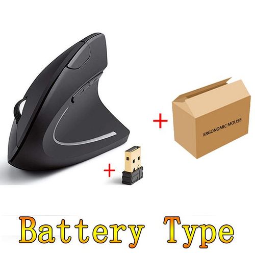 Souris de jeu verticale rechargeable via USB sans fil 800/1600/2400 DPI pour ordinateur PC et ordinateurs portables design ergonomique 2 4 GHz